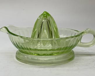Vintage Vaseline Glass Juicer