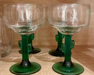 Cactus margarita glasses