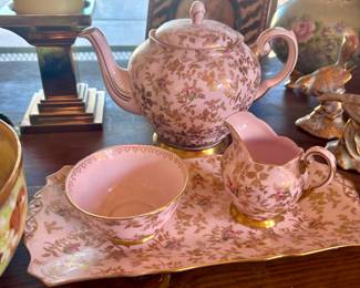 Floral pink fine china 