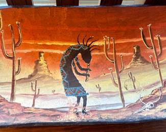Hand painted desert scenery 