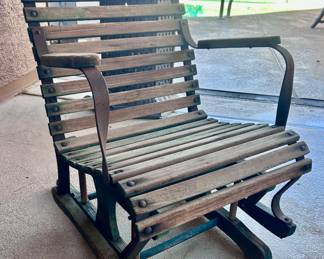 Wood outdoor rocking chair 