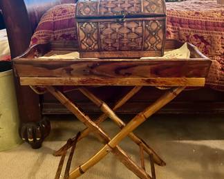 Bamboo wood folding table 