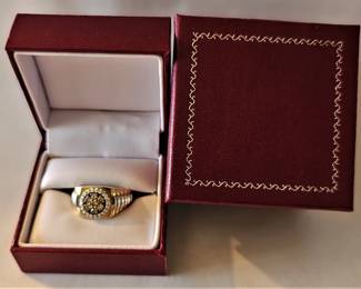 Man's gold and diamond ring. More jewelry available not shown in the photos.