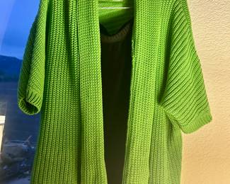 Green sweater cover up