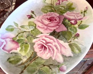 Floral rose plate 