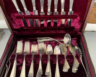 149 Piece set Gorham Sterling Silver Flatware  Etruscan