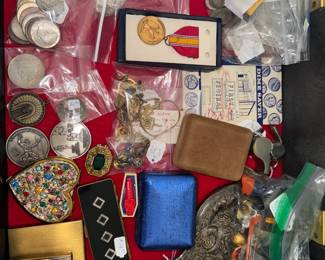 Case of Silver coins and smalls