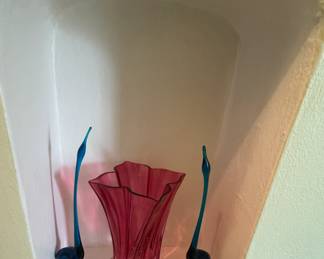 MCM Viking turquoise blue birds