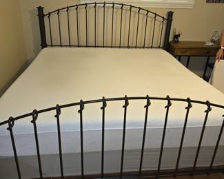 Nice Iron King Size Bed with a Temper Pedic Mattress - Excellent Condition