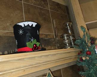 Christmas Hat - Chrome Candlesticks 