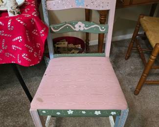 Single Hand Painted Chair