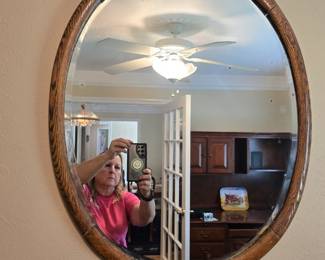 Antique Oval Wall Mirror