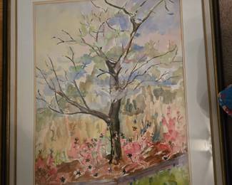 Watercolor painted 1987 by Jordan 