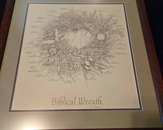 Pencil Sketch Biblical Wreath