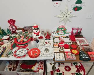 Christmas Room with lots of Vintage Items