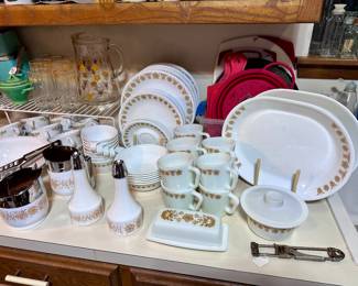 Corelle and Pyrex Butterfly Gold