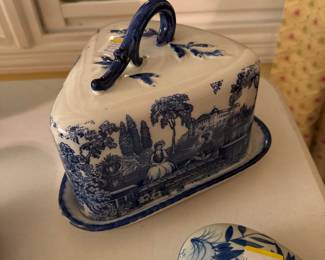 Vintage English Transfer Cheese Dish