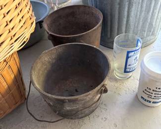 Cast Iron Pots, Baskets