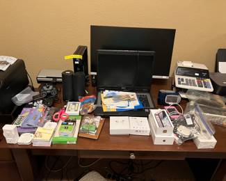 Office, desk, electronics