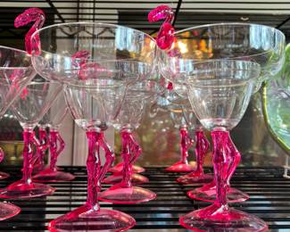 pink flamingo party stems