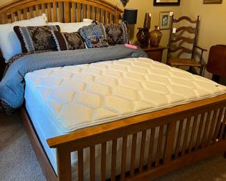 Queen Size mattress/box springs, headboard, foot board, nightstands