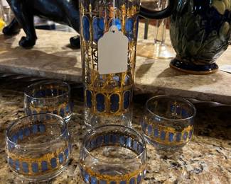 midcentury pitcher and barware