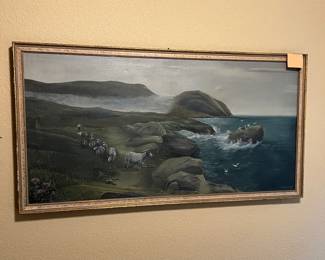 Original Oil Painting by Sargo family ancestor "SCOTLAND BY THE SEA"