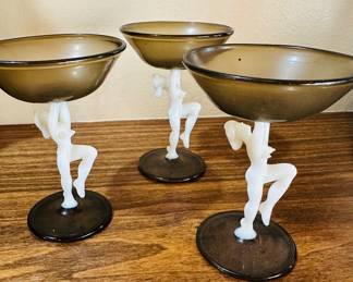 Bimini Art Deco , Fritz Lampl , Long Hair   version, lady stem glass