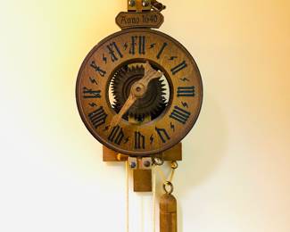 Wood Clock , Antique, Ano 