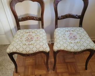 Beautiful Vintage Needlepoint Chairs