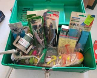 Fishing Box And Tackel This Box Will Be Sold All Together As A Lot