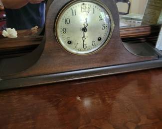 Mantel Clock With Key Does Wind Up But Pendelin Inside Doesn't Want To Work To Keep Keep Clock Running .Has A beautiful Chime That Chimes On Half Hour And Hour
