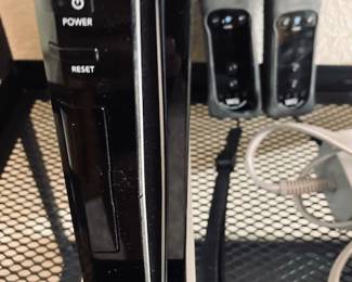 Wii Black Game Console, Nintendo Wii Remote Motion Plus Controllers W/ Silicone Cover.