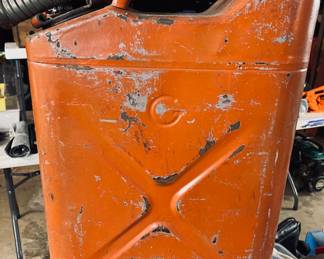 Vintage USMC 5 Gallon Red Painted Fuel Gas Can DOT-5L Military 20-5-79 CLEAN. 2 Available.