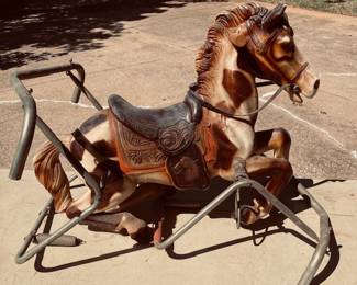 Vintage Bouncy Horse with Base.