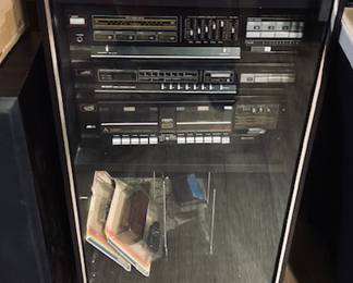 Vintage 80's Stereo System and Cabinet.
