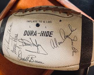 Vintage Spalding 388 John Unitas Football Autographed by Baltimore Colts Players 1960's Team.