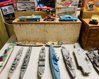 Vintage Ship Models and Toys.