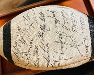 Vintage Spalding 388 John Unitas Football Autographed by Baltimore Colts Players 1960's Team.