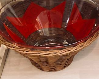 Vintage Bandanna Glasses and Bowl Set. 7 pc.