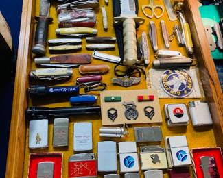 Large Selection of Collectable Knives, Zippo Lighters and More.
