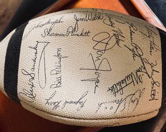 Vintage Spalding 388 John Unitas Football Autographed by Baltimore Colts Players 1960's Team.