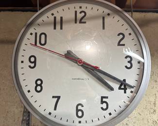 Large electric National time clock.. old school clock
