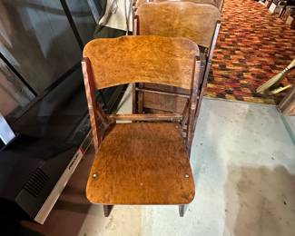 Rare set of 6 Norcor manufacturing Co. folding chairs 