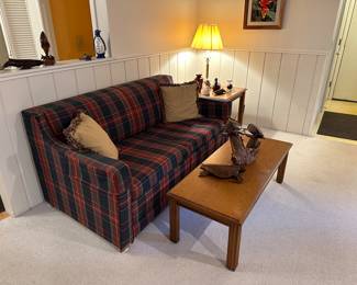 plaid couch