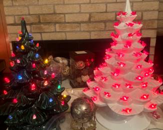 Vintage ceramic trees 