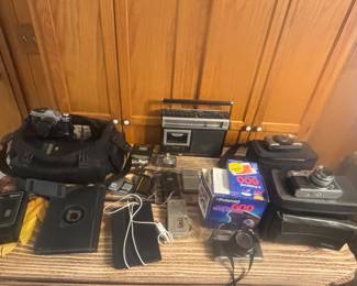 Lots of electronics and cameras 