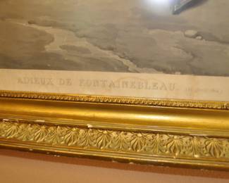 Original 19th Century print - Adieux de Fontainebleau 20 April 1814 - Signed lowered left: H'ce Vernet - Pinx . Printed lower right : Horace Vernet 1823. Jazet Sculpt. - Approx. size: 32" tall