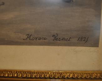 Original 19th Century print - Adieux de Fontainebleau 20 April 1814 - Signed lowered left: H'ce Vernet - Pinx . Printed lower right : Horace Vernet 1823. Jazet Sculpt. - Approx. size: 32" tall