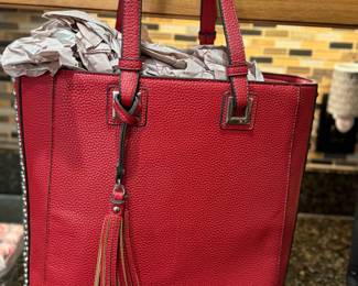 Marc New York Burnt Red Leather Bag Buy it Now $24